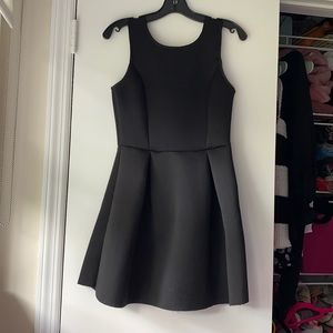 Black Scuba Skater Dress